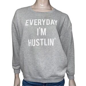 Stylestalker Australia S Heather Gray Everyday I’m Hustling Pullover Sweatshirt